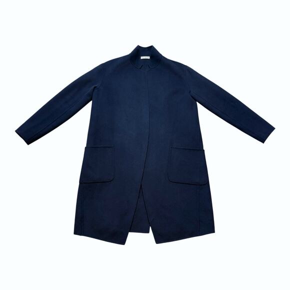 Ulla Johnson Eleanor Coat Midnight Blue Wool Open Font Size Small - Picture 3 of 6